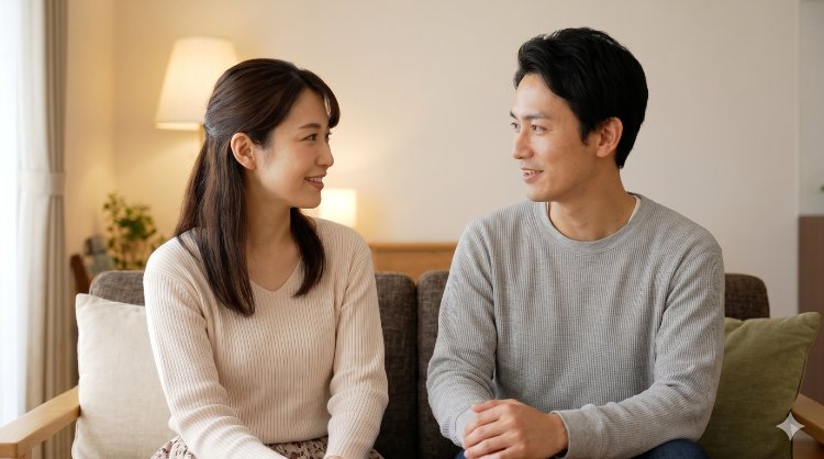 セックスの誘い方について穏やかに向き合うカップル